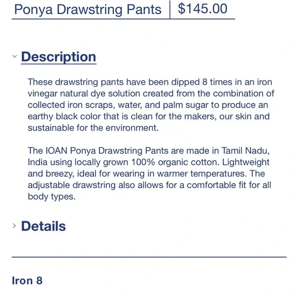 Industry Of All Nations Ponya Pants - XS, Iron 8 - Picture 9 of 10